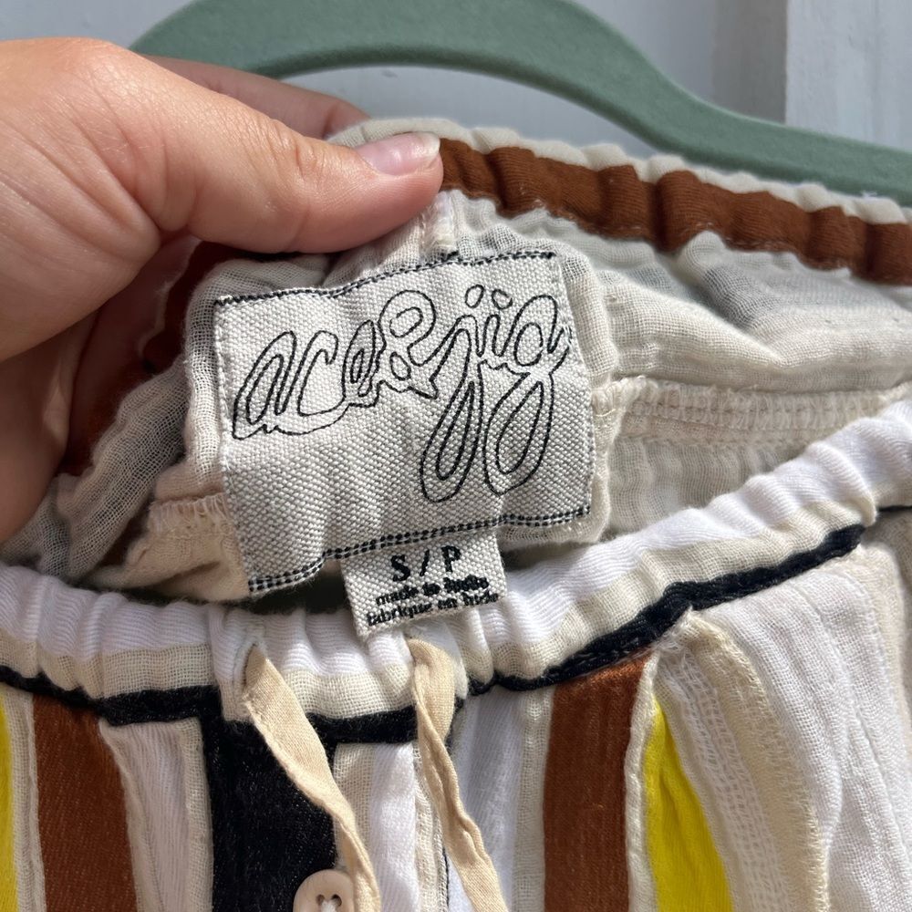 Ace & Jig Antique Gauze Striped Pants - Picture 3 of 12